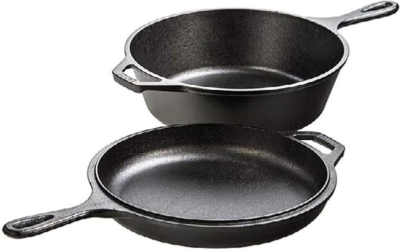 Cast Iron Combo Cooker, 3.2 Quart Deep Pot & 10.25 Inch Skillet Lid — Lodge 12 for cast iron skillet