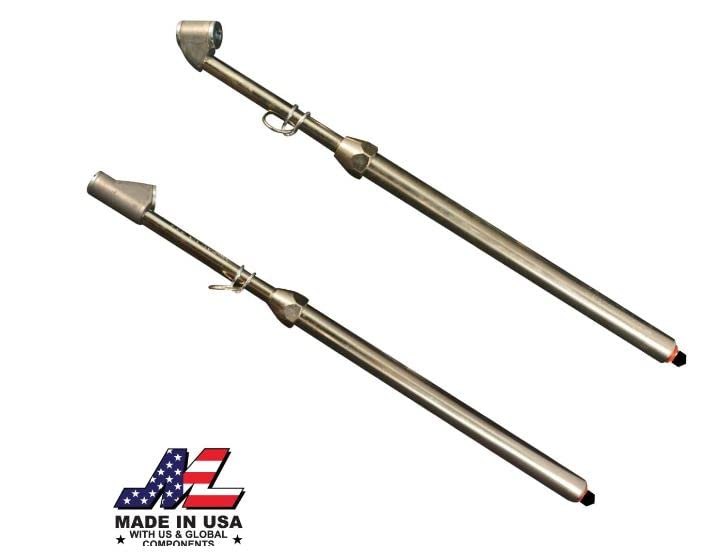 Milton S-986 Straight Foot Dual Head Tire Pressure Gauge with Dual Head Chuck, 10-160 PSI Heavy Duty Air Pressure