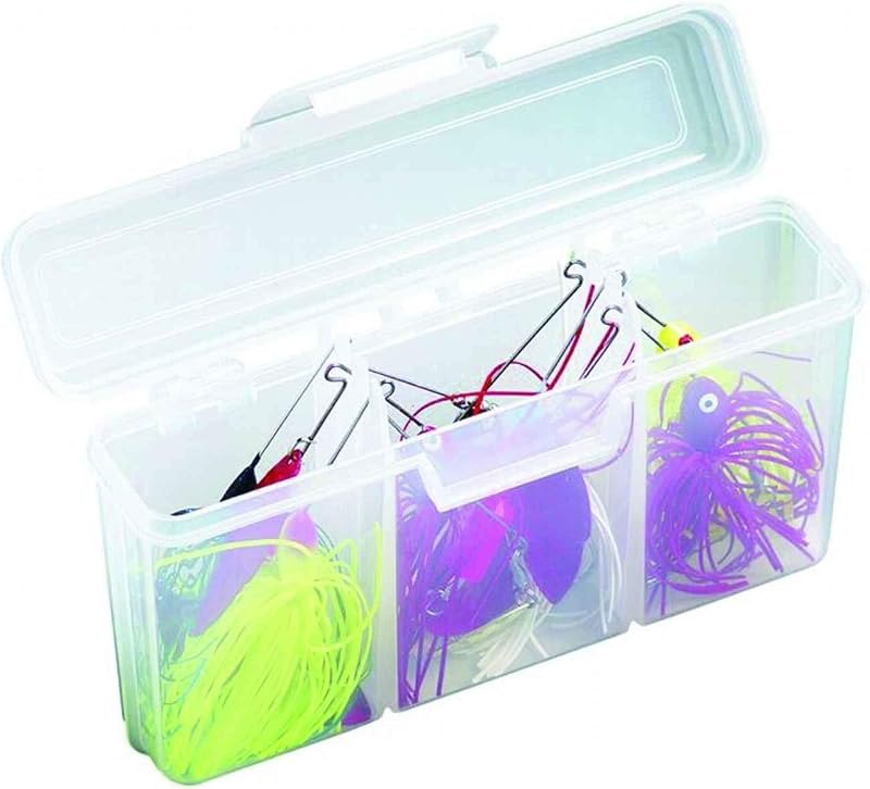 Flambeau Outdoors 00220 Small Spinnerbait Box, Fishing Bait and Lure Organizer, Clear, Translucent Smoke Grey —