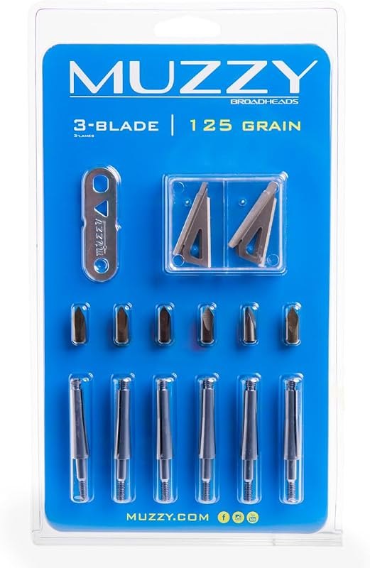Bowhunting 3 Blade Archery Arrow Broadhead 100 or 125 Grain - 6 Pack — hunting Bowhunter Broadhead for hunting