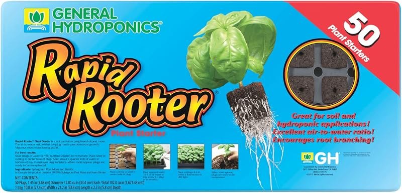 General Hydroponics RapidRooter Tray and Plugs (50 Plugs) — hydroponic root trainers for hydroponic root trainers