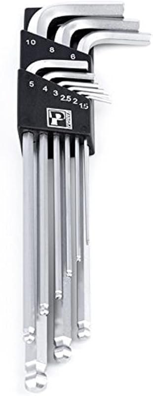 Pedro's L Hex Bicycle Wrench Set (9-Piece with Holder), Silver, 126849 — hex wrench bike for hex wrench bike