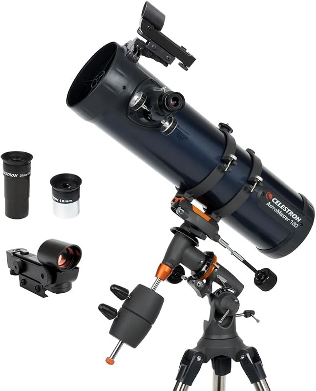 Celestron AstroMaster 130EQ Telescope for Deep-Sky Beginners — best Magnetic Storm Solar Telescope for magnetic storm