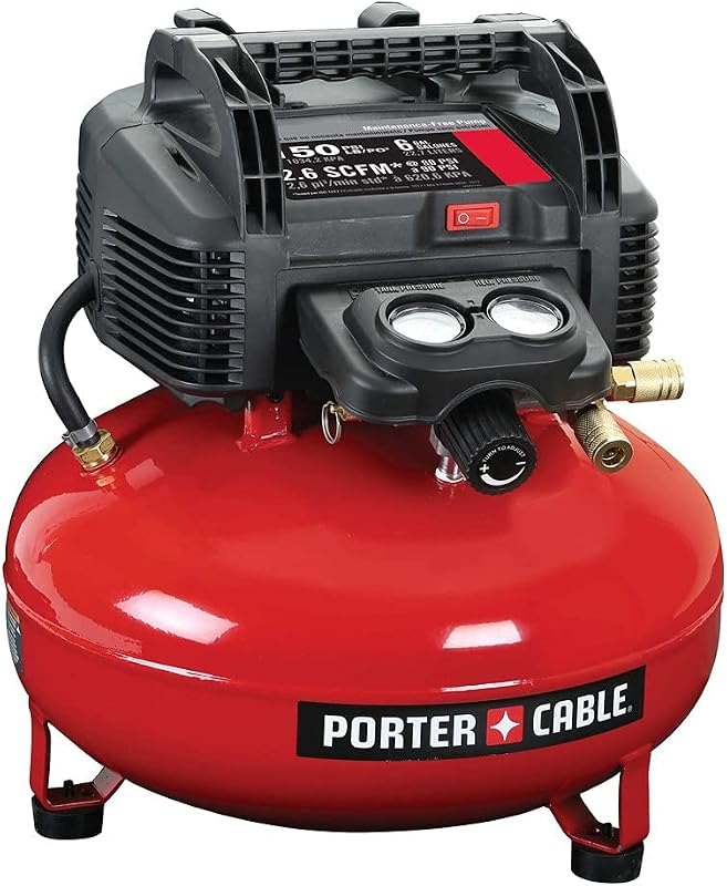 PORTER-CABLE Air Compressor, 6-Gallon, Pancake, Oil-Free (C2002) — shop air compressor for shop air compressor