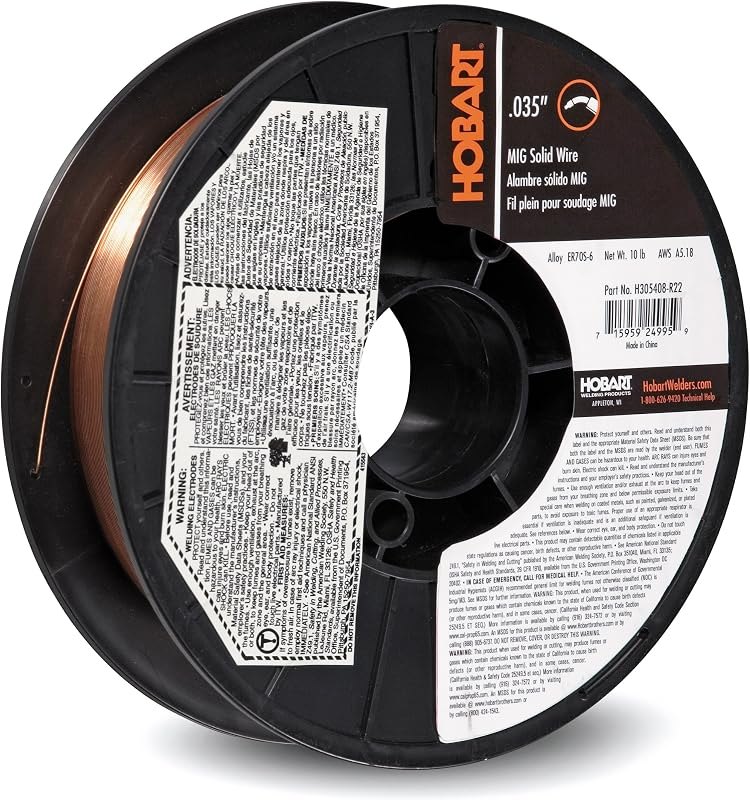 Hobart ER70S-6 Solid MIG Welding Wire 0.035 in, 10 lb Spool, Carbon Steel — welding mig wire for welding mig wire