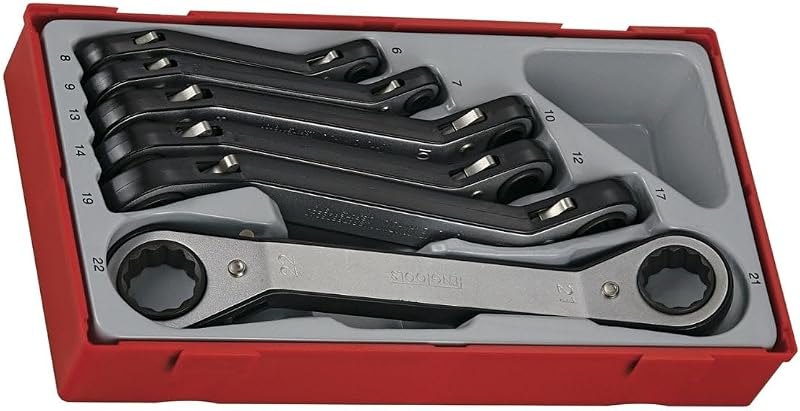 Teng Tools 6 Piece Metric Ratcheting Wrench Set in TT1 Tray - TTRORS — ratchet wrench set for ratchet wrench set