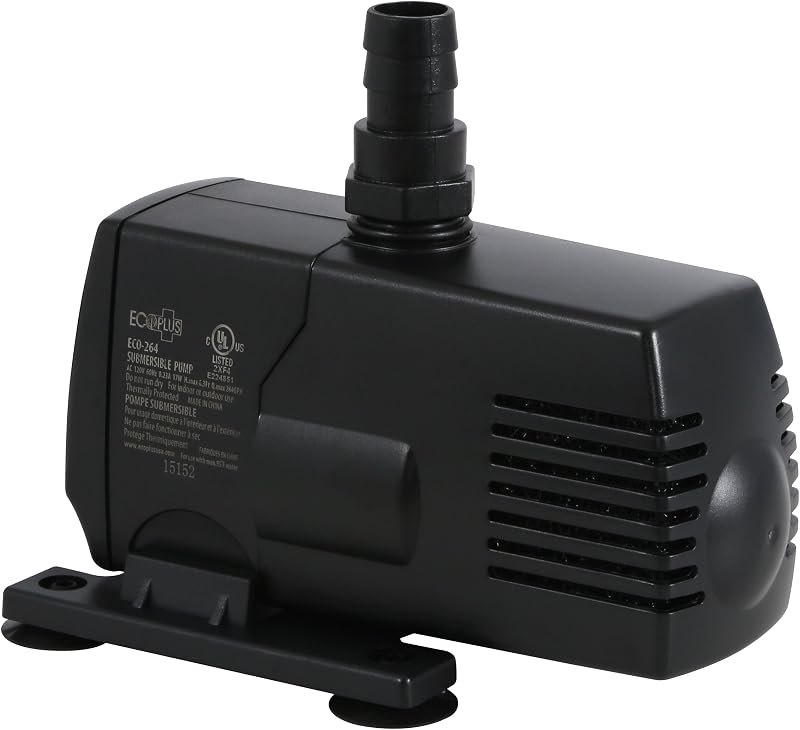 EcoPlus 290 GPH (1098 LPH, 17W) Submersible Water Pump w/ 6 ft Power Cord — water pump hydro for water pump hydro
