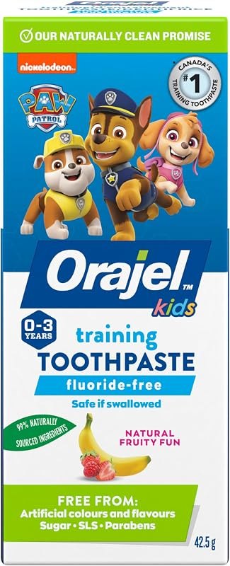 Orajel Naturals PAW Patrol Kids Toothpaste, Fruity Flavor, 1.5 Oz — Kids Fluoride Toothpaste for kids fluoride