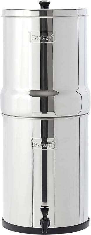 Imperial Berkey Gravity-Fed Stainless Steel Countertop Water Filter System 4.5 Gallon with 2 Authentic Black Berkey