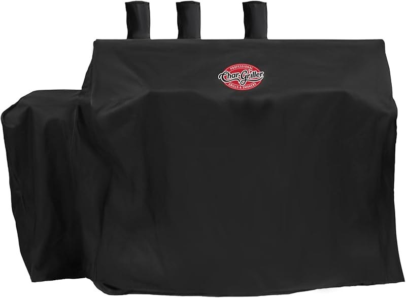 Char-Griller® 3-Burner Dual Fuel Expandable Propane Gas and Charcoal Outdoor Polyester Grill and Smoker Cover in