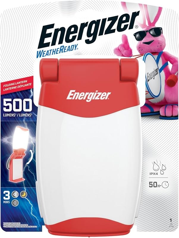 Energizer Folding LED Camping Lantern, IPX4 Water Resistant Lanterns for Camping, Fishing, Outdoors, Power Outage