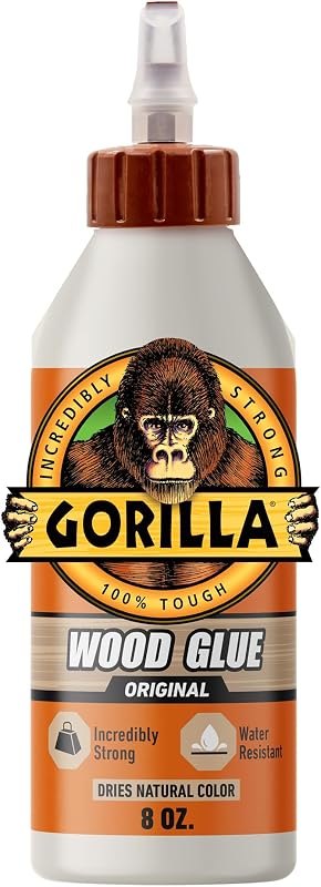Gorilla Wood Glue, Fast Clamp, Water Resistant PVA, 8 oz — woodworking wood glue for woodworking wood glue