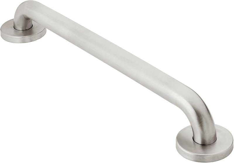 Moen Home Care Bathroom Safety 18 Inch Stainless Steel Handicap Grab Bar for Bathtub and Shower, Slip Resistant