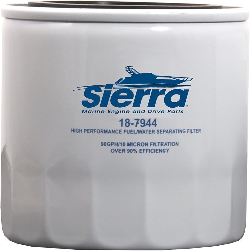Sierra 18-7944 Fuel Water Separator Filter, 10 Micron, MerCruiser/Mercury — Portable Diesel Fuel Filter for portable