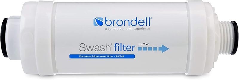 Brondell SWF44 Swash Bidet Filter, Premium Carbon Water Filtration System for Electric Bidet Toilet Seats, Lasts Up to