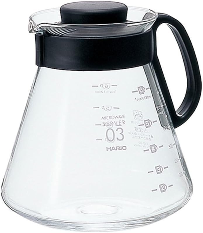 V60 Glass Range Coffee Server, 800ml, Black — aero press glass chamber for aero press glass chamber
