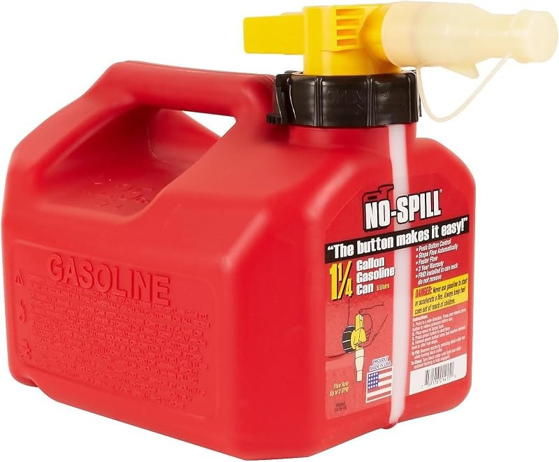 No Spill 1415 1.25 Gallon Gasoline Gas Can — overlanding fuel jerry can for overlanding fuel jerry can