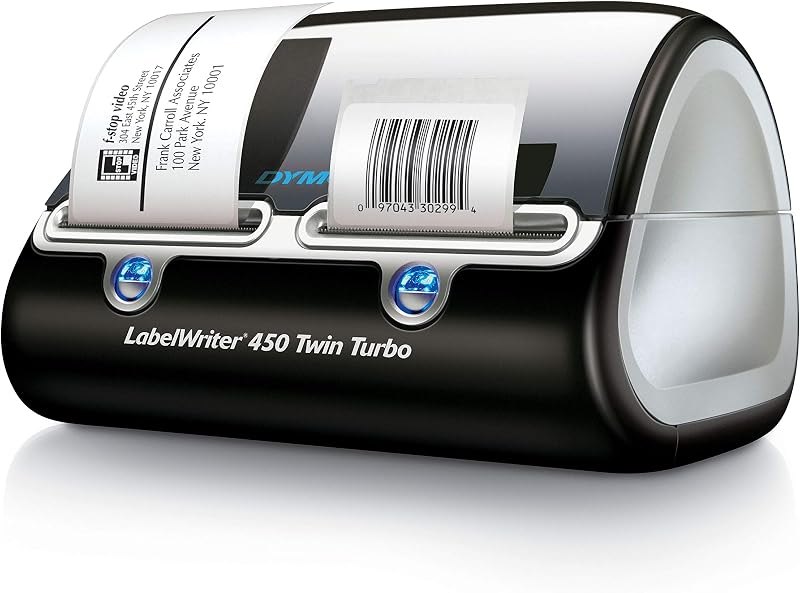 Label Printer, Label Writer 450 Twin Turbo, Direct Thermal Printer - Fast Printing, Home & Office Organization, Great