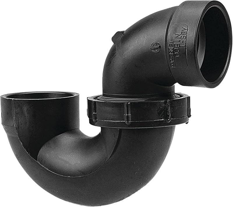 NIBCO Fig No U5895, 1-1/2 in. ABS DWV P-Trap with Union Joint Hub x Hub, Solvent Weld — plumbing p trap for plumbing