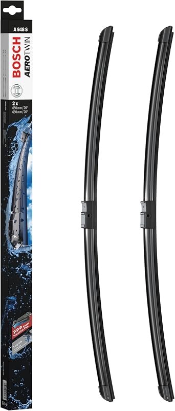 BOSCH 3397118948 AeroTwin Wiper Blades - Set of 2 (25"& 25") Side Lock 22mm — boat windshield wiper blades for boat