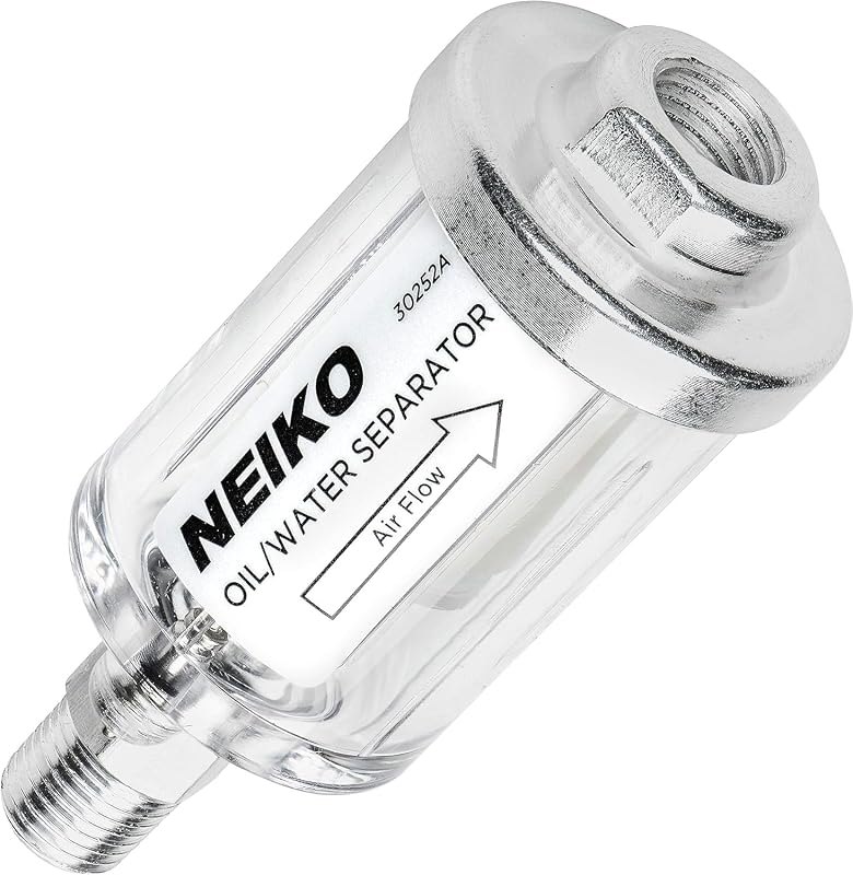 NEIKO 30252A Water and Oil Separator for Air Line — air water separator for air water separator