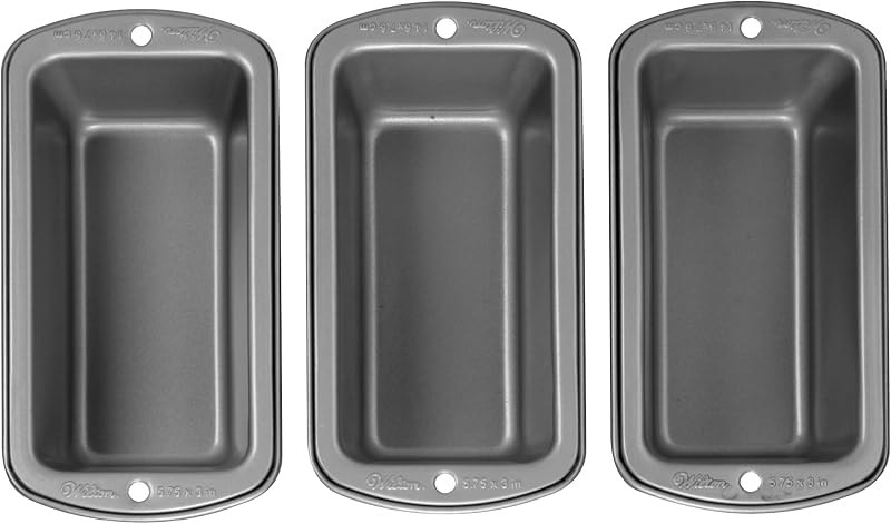 Wilton Recipe Right Loaf Pan for Baking, Mini Size, Single Cavity, Set of 3 — baking loaf pan for baking loaf pan