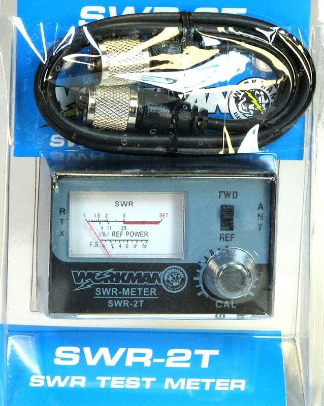 SWR METER for CB Radio Antennas with 3' Jumper cable - Workman SWR2T & CX-3-PL-PL — ham antenna analyzer for ham