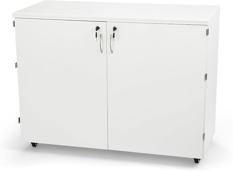 Arrow K7911 Dingo Kangaroo 9 Drawer Storage Cabinet for Sewing and Crafts, Portable with Wheels, White Ash Finish —