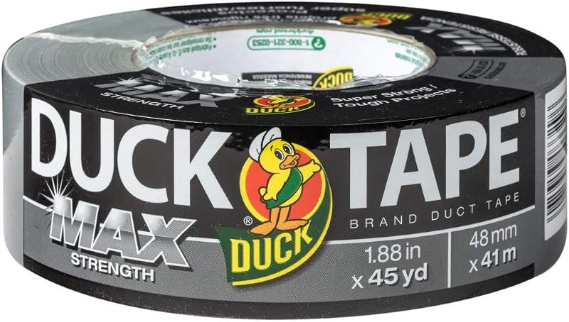 Duck Brand Max Strength Duct Tape - 1 Roll - Heavy Duty Hold - 1.88 Inch x 45 Yards - Silver (240201) — best duct