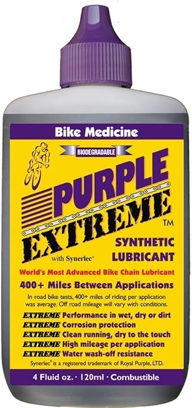Purple Extreme Performance Synthetic Chain Lubricant, High Mileage Bicycle Lube — bicycle chain lube for bicycle chain