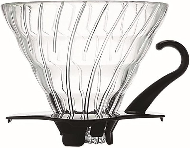 V60 Glass Coffee Dripper, Size 02, Black — aero press glass chamber for aero press glass chamber