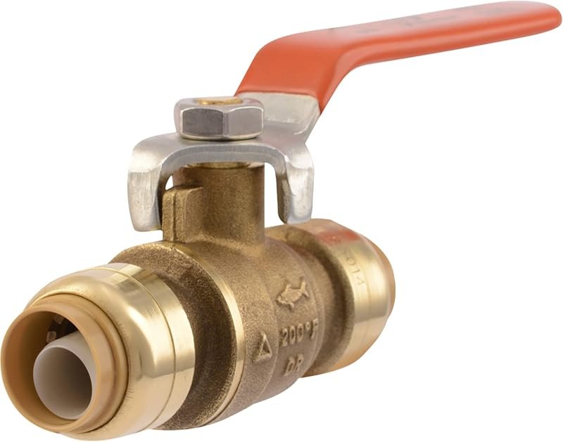 SharkBite 22222-0000LF Brass Push Ball Valves, 1/2 — brass ball valve for brass ball valve