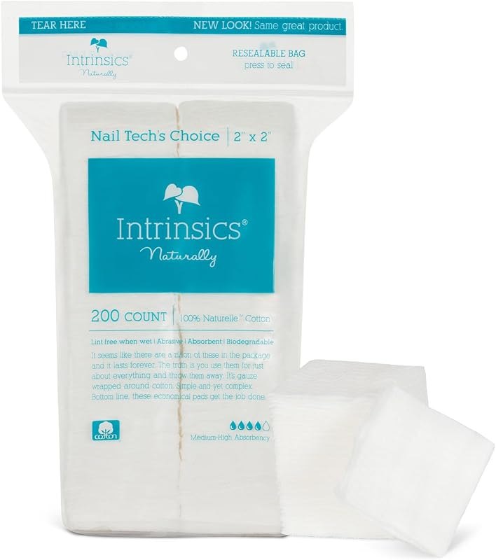Intrinsics Nail Tech's Choice 2x2 Cotton Gauze Pads (200 Count) — skin toner pads for skin toner pads