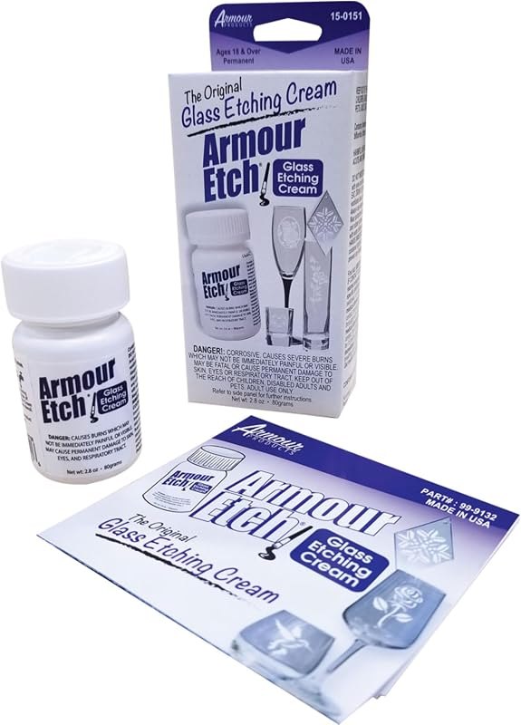 Armour Glass Etching Cream Carded,2.8-Ounce