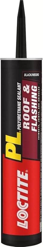 Loctite PL Roof Flashing Polyurethane Sealant, Black, 10 Ounce — polyurethane roof coating kit for polyurethane roof