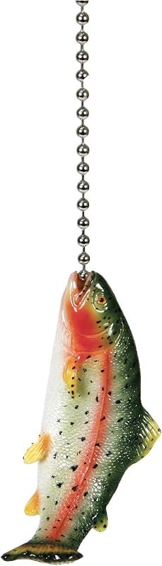 Rivers Edge Products 12" Ceiling Fan Pull Chain Extender - Pull String Extension for Light Fixture - Decorative Poly