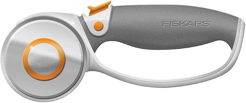 Fiskars Rotary Cutter for Fabric - 60mm Titanium Rotary Cutter Blade - Craft Supplies — craft rotary cutter for craft