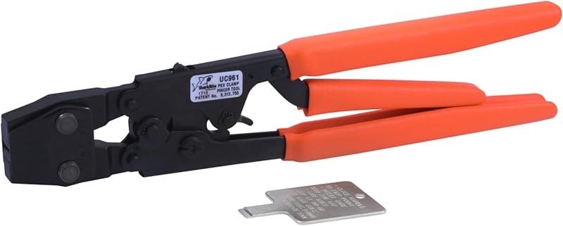 SharkBite PEX Clamp Tool, 3-Handle Tool with Orange Handle, Plumbing Fittings, PEX, PE-RT, UC961 — pipe repair clamp