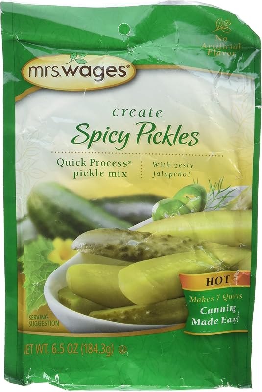 Mrs. Wages Hot Spicy Pickle Canning Mix-One 6.5 Ounce Package — canning pickle crisp for canning pickle crisp