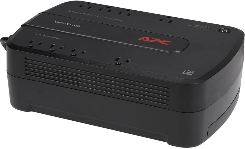 APC Battery Backup 650VA/390W Uninterruptible Power Supply for PC, BE650G1 — UPS replacement battery for ups