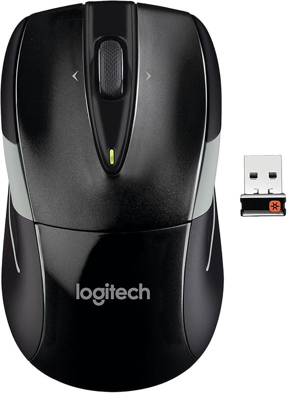 Logitech M525 Wireless Mouse, Black/Gray — silent click for quiet wireless mouse