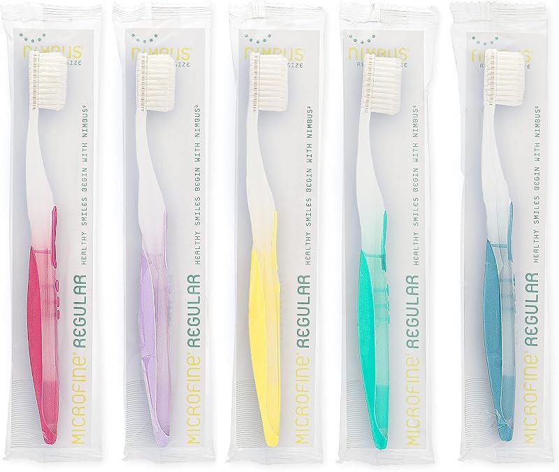 NIMBUS Extra Soft Toothbrushes for Sensitive Teeth (Regular, 5 Pack) — Sensitive Gum Toothbrush for sensitive gum