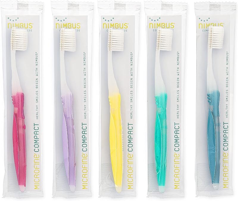 NIMBUS Extra Soft Toothbrushes for Sensitive Gums (Compact, 10 Pack) — Sensitive Gum Toothbrush for sensitive gum