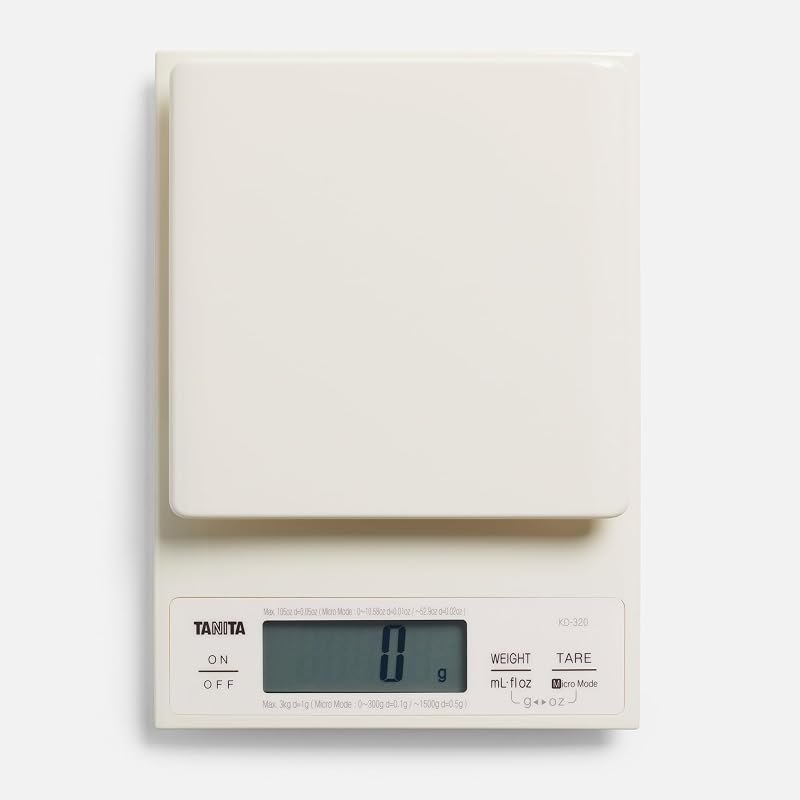 Tanita KD-320 Digital Kitchen Scale 3kg-Cream