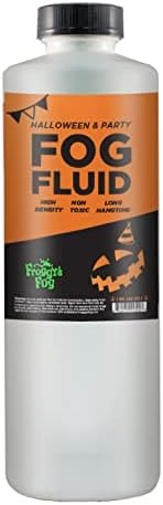 Froggy's Fog Halloween and Party Fog Fluid, High Output Long-Lasting Fog Juice for 400-1500 Watt Water-Based Fog