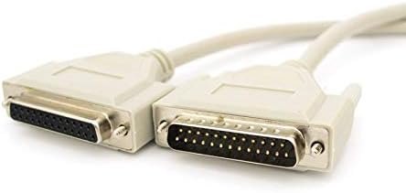 Networx 6ft IEEE-1284 Parallel Printer Extension Cable - DB25 Male to Female - Double Shielded 18-Pair Twisted Data