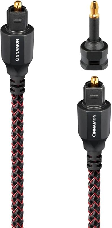 AudioQuest 1.5m Cinnamon Optical Toslink Fiber-Optic Cable + Mini-Adaptor — quest cable tv for quest cable