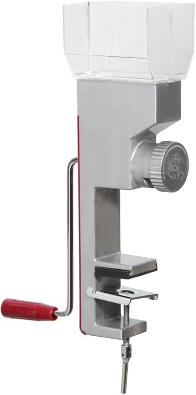 Kitchen Crop Grain Mill Wheat Flour Grinder, Stainless Steel Metal Burrs (Deluxe Grain Mill) — best homestead grain