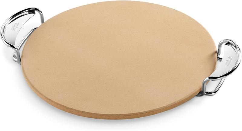 Weber® Gourmet BBQ System Pizza Stone with Carry Rack, 16.7" — grill grill stone for grill grill stone