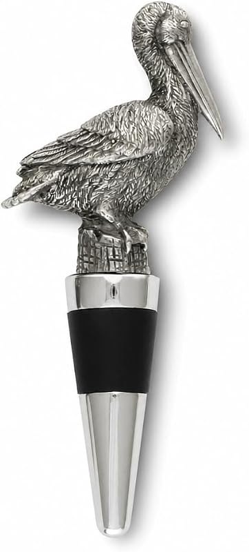 Pewter Pelican Bottle Stopper — wine stopper for wine stopper